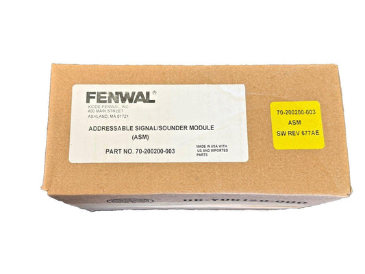 FENWAL Addressable Signal/Sounder Module ASM 70-200200-003 fire alarm equipment