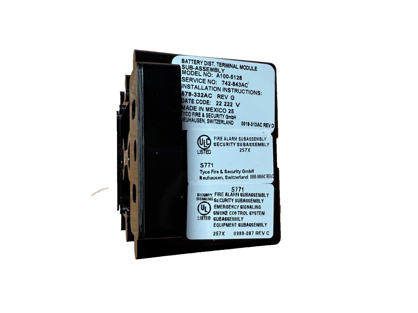 Tyco fire alarm battery distribution terminal module, UL listed security subassembly for emergency signaling systems