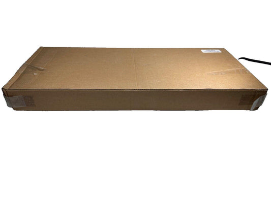 Cardboard box with shipping label and cable, containing fire alarm equipment for sale