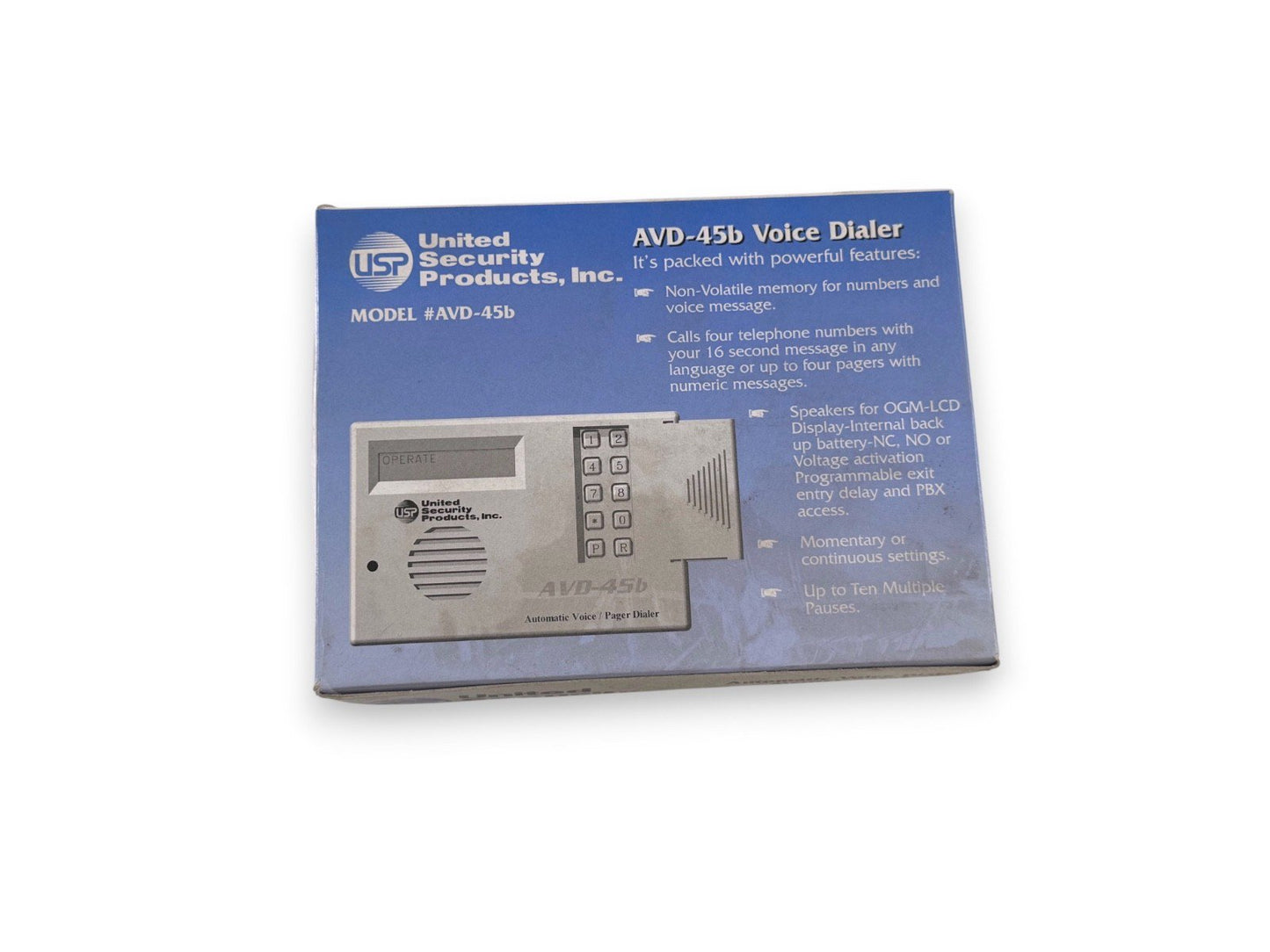United Security AVD-45C Automatic Voice/Pager Dialer (NEW IN BOX)