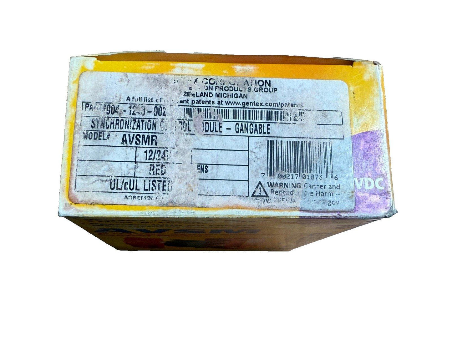 Gentex AVSMR synchronization control module box, UL listed, fire alarm equipment