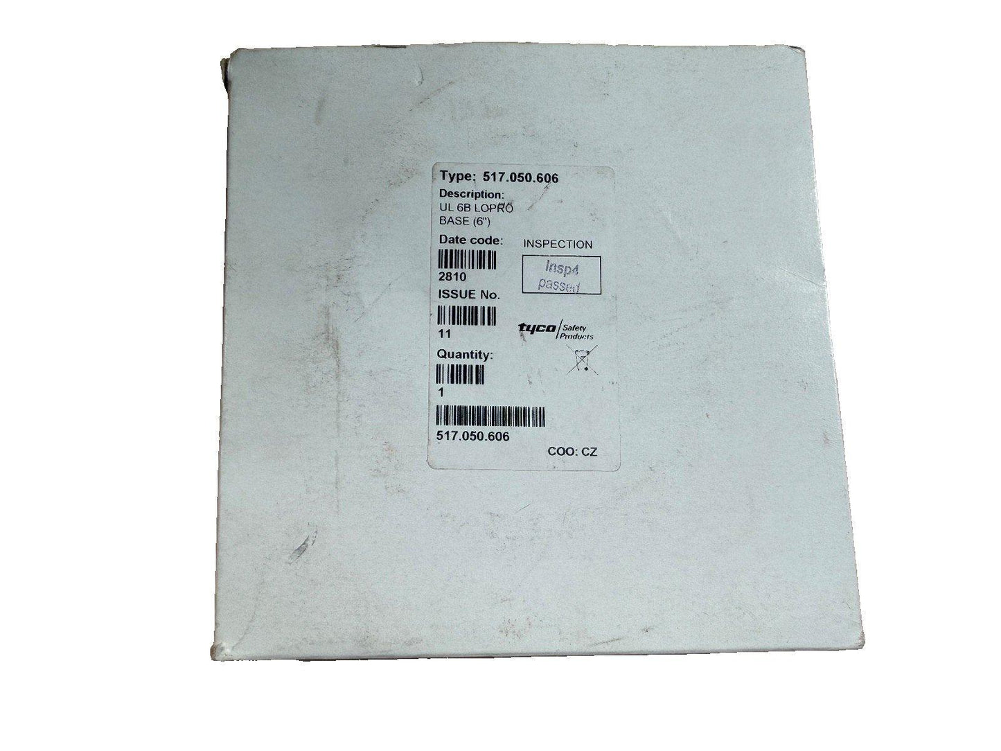 Tyco Safety Thorn 517.050.606 6B Lo Pro Detector Base 517-050-606 (NEW IN BOX)