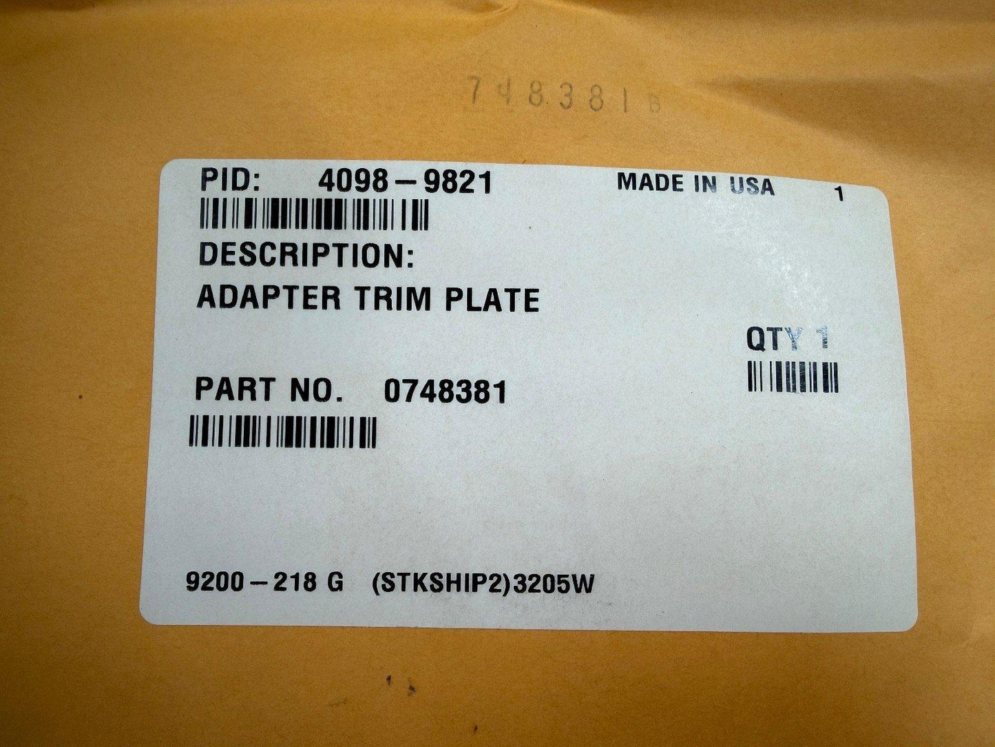 Simplex 4098-9821 Fire Alarm TrueAlart Trim Plate (NEW IN BOX)