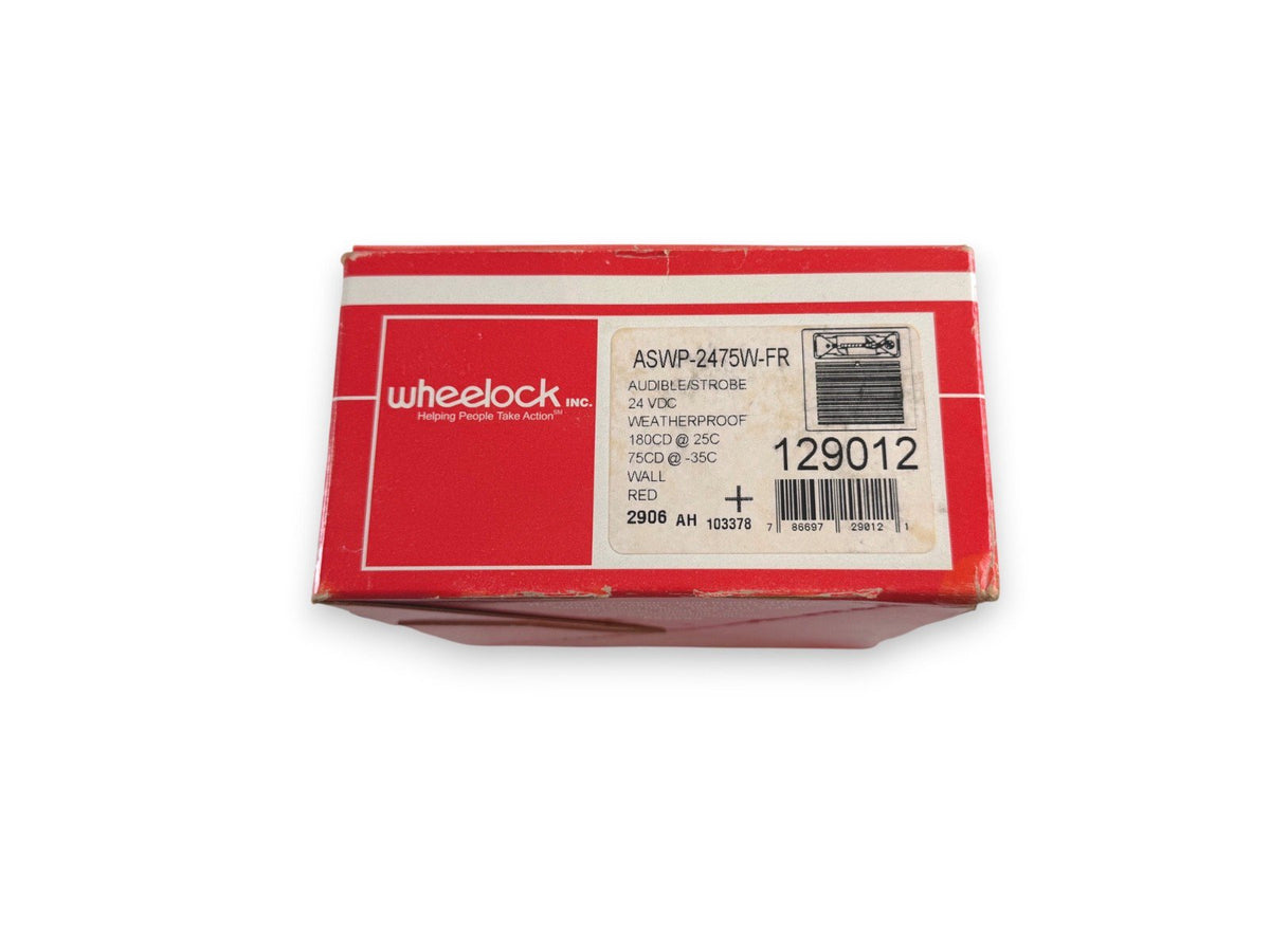 Eaton Wheelock ASWP-2475W-FR 129012 Fire Alarm Horn Strobe Wall Red (NEW IN BOX)