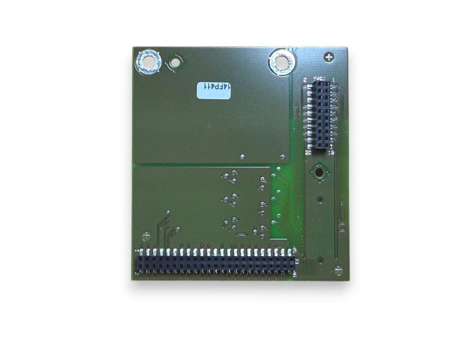 Fire alarm control panel circuit board with connectors and mounting holes