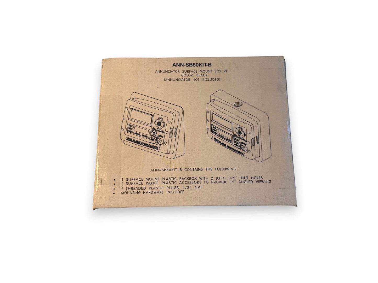 NOTIFIER ANN-SB80KIT-B Annunciator Surface Mount Box Kit Black (NEW IN BOX)