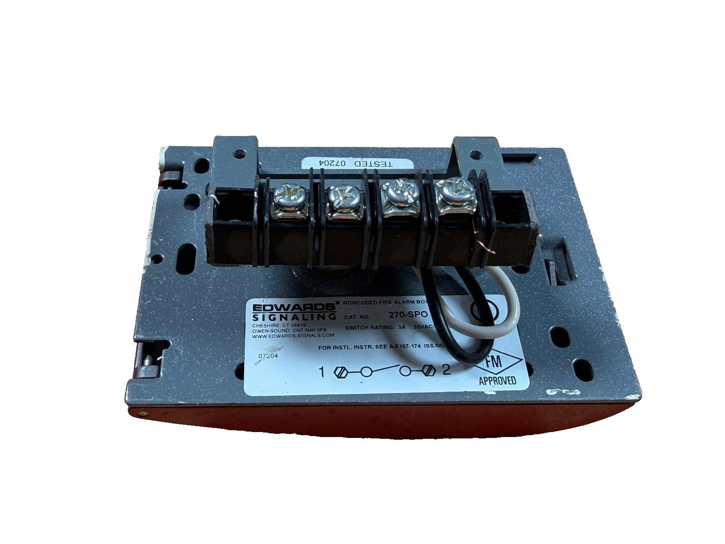 EST Edwards 270-SPO Fire Alarm Pull Station