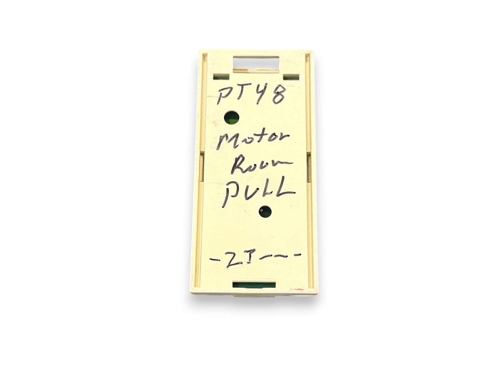 PT48 motor room pull station fire alarm component, used fire safety equipment