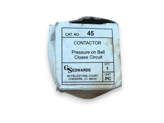 GS Edwards Cat No. 45 contactor, pressure on ball closes circuit, fire alarm equipment