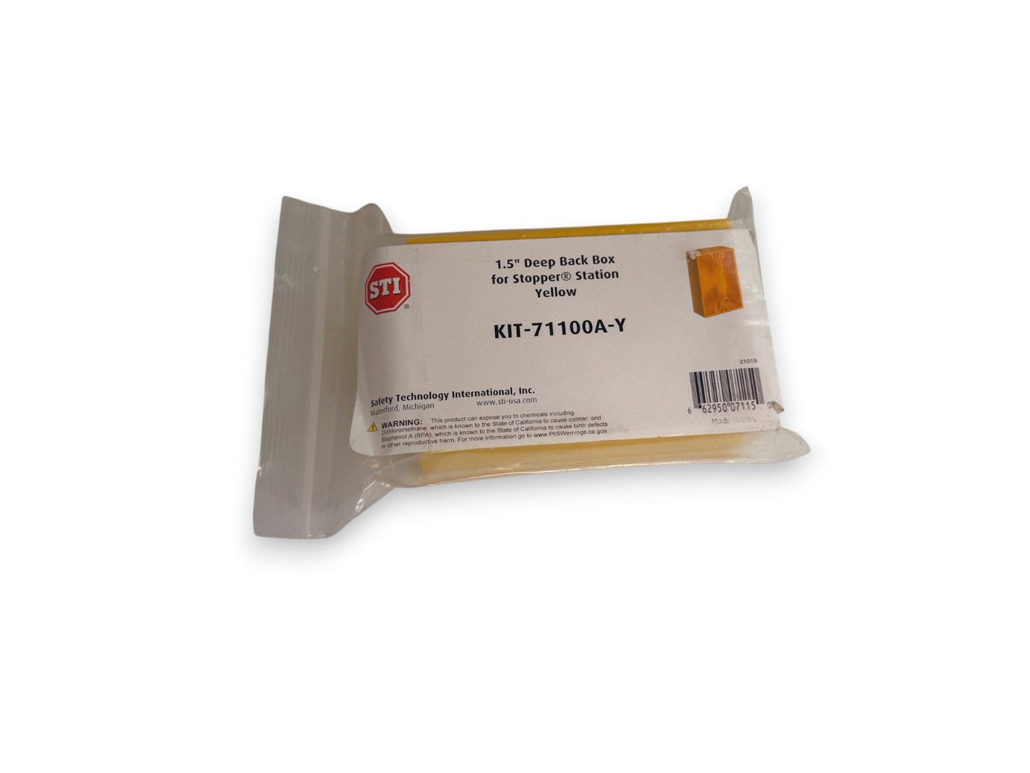STI KIT-71100A-Y 1.5" Deep Back Box for Stopper Station Yellow (NEW IN BOX)
