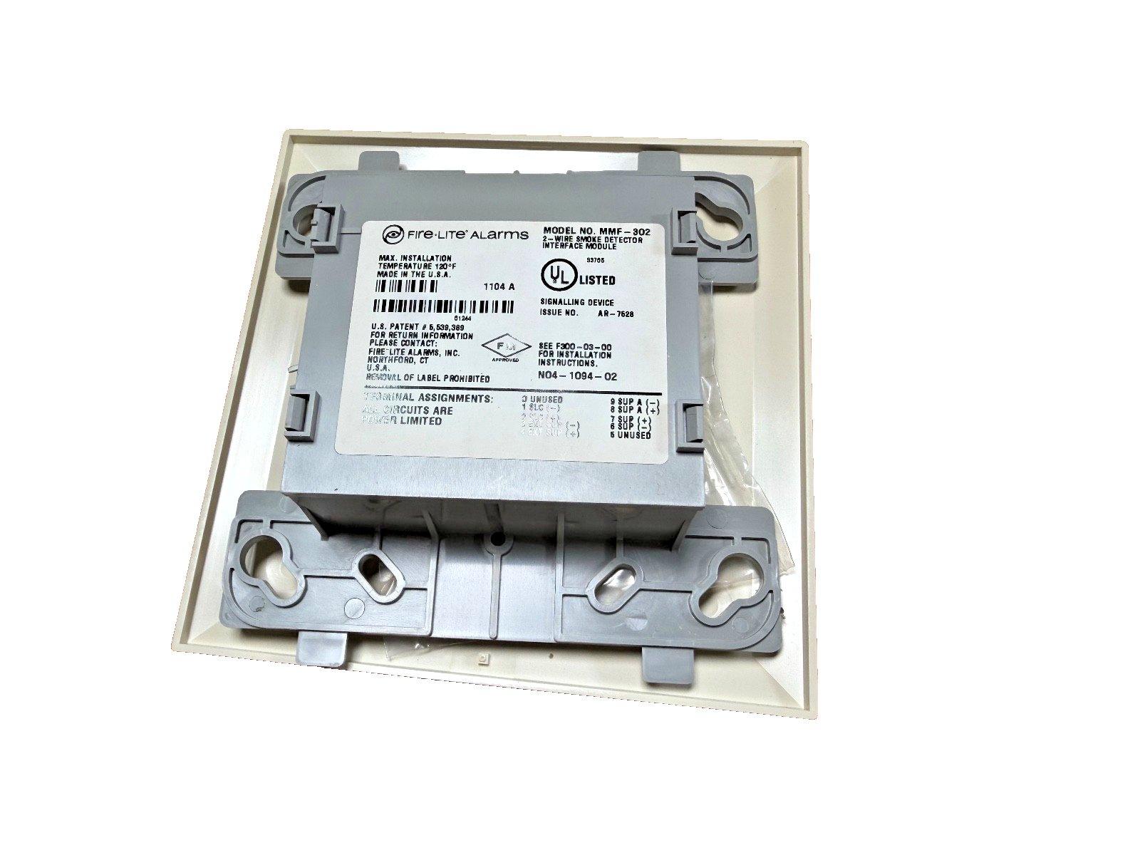 Fire-Lite MMF-302 2-wire smoke detector interface module, UL listed fire alarm component