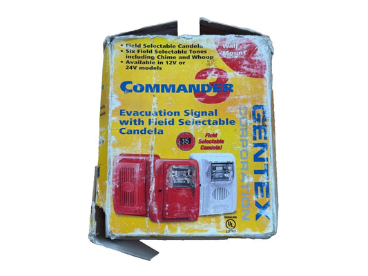 Gentex GEC3-12WR Fire Alarm Horn Strobe Wall Red (NEW IN BOX)