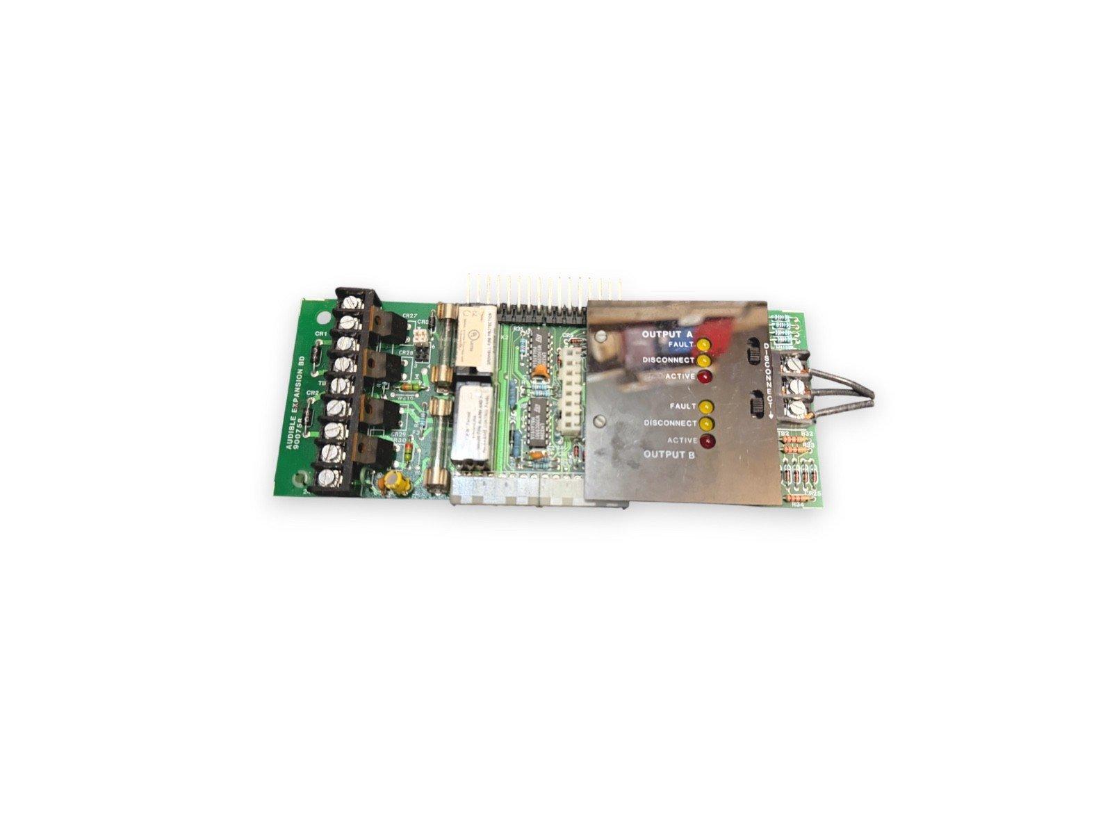 Audible Expansion Board for fire alarm systems with output indicators and terminal connections