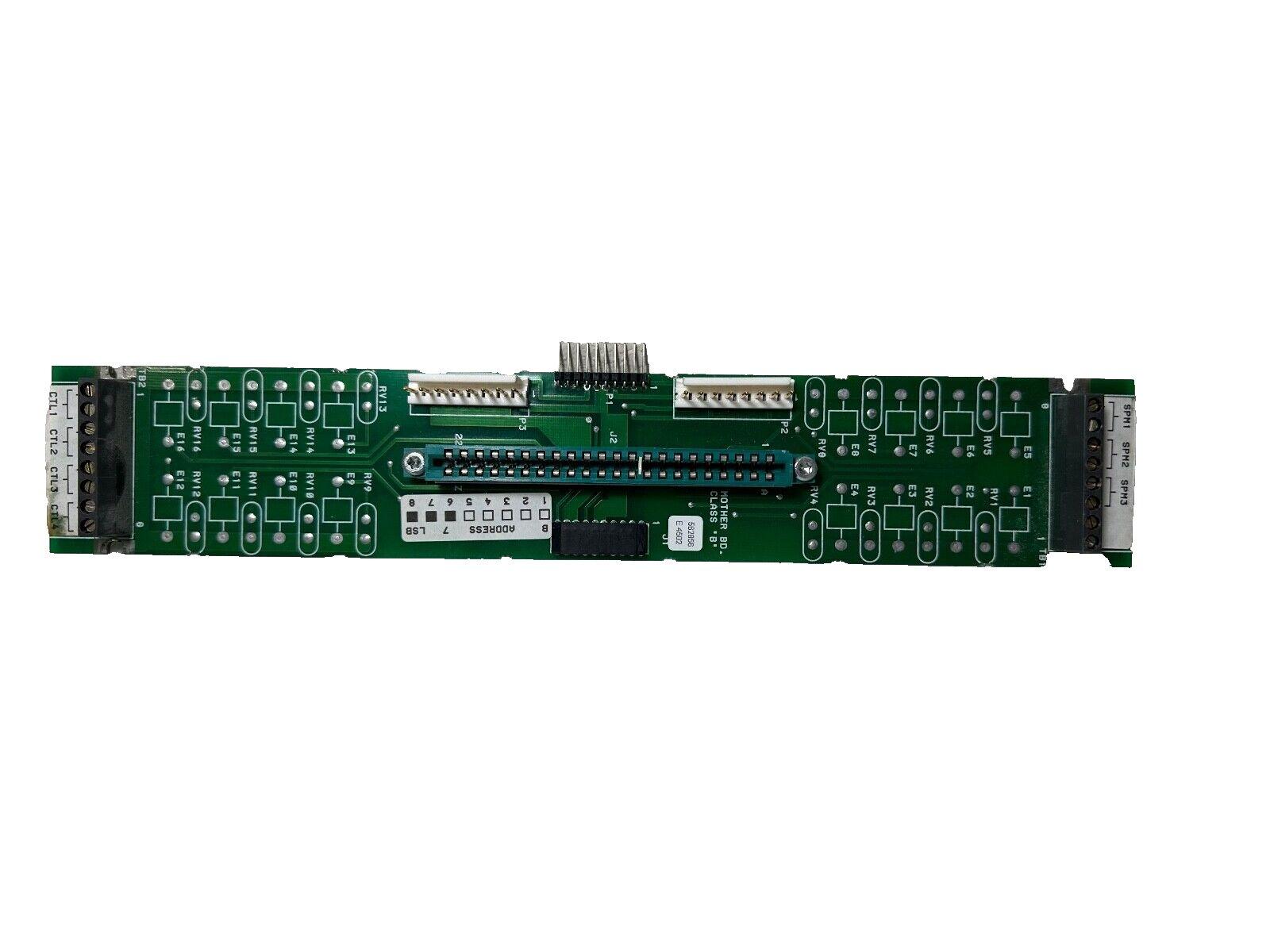 Fire alarm control panel circuit board with connectors and address switches for fire safety systems