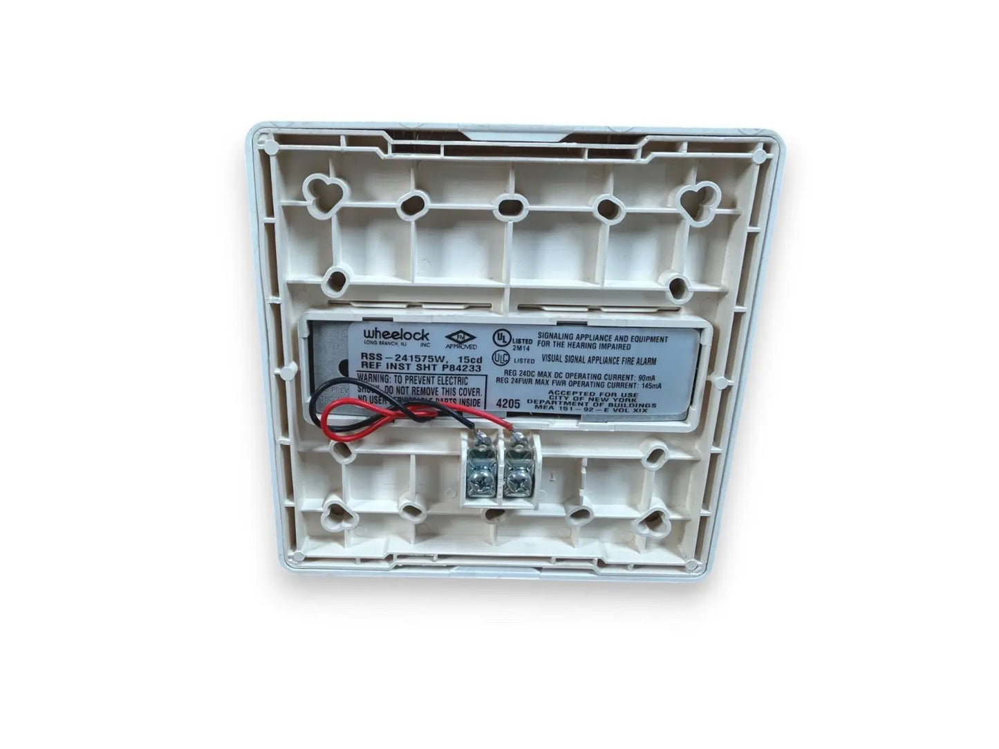 Eaton Wheelock RSS-241575W Fire Alarm Strobe White No Text Wheelock
