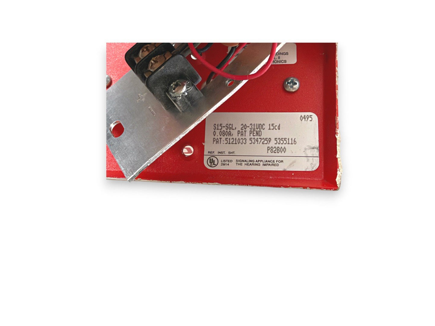 Siemens S15-SGL Fire Alarm Strobe Wall Red