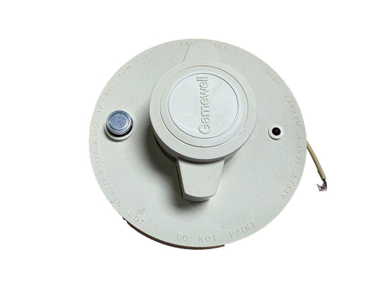 Gamewell fire alarm device with test magnet slot and wiring, used fire safety equipment