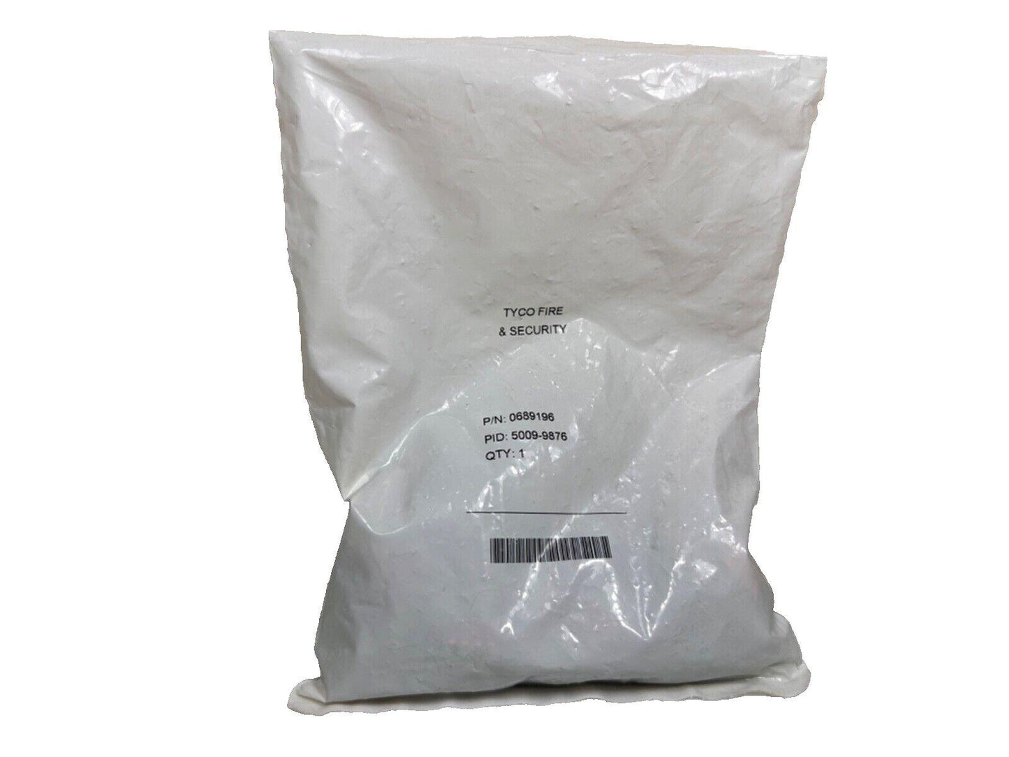 Tyco Fire & Security fire alarm equipment in sealed white packaging with part number 0689196