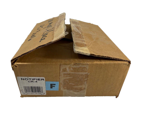 Notifier CR-4 fire alarm equipment in original cardboard box, used surplus item