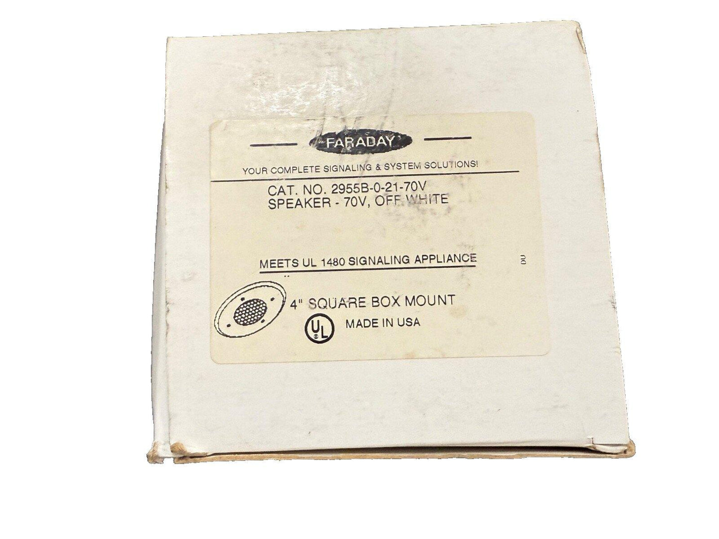Faraday 2955B-0-21-70V 2955 Fire Alarm Speaker Ceiling White (NEW IN BOX)