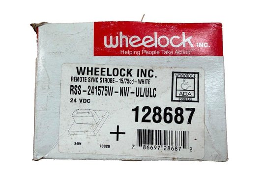 Wheelock RSS-241575W-NW remote sync strobe, 24 VDC, white, ADA compliant fire alarm device in original box
