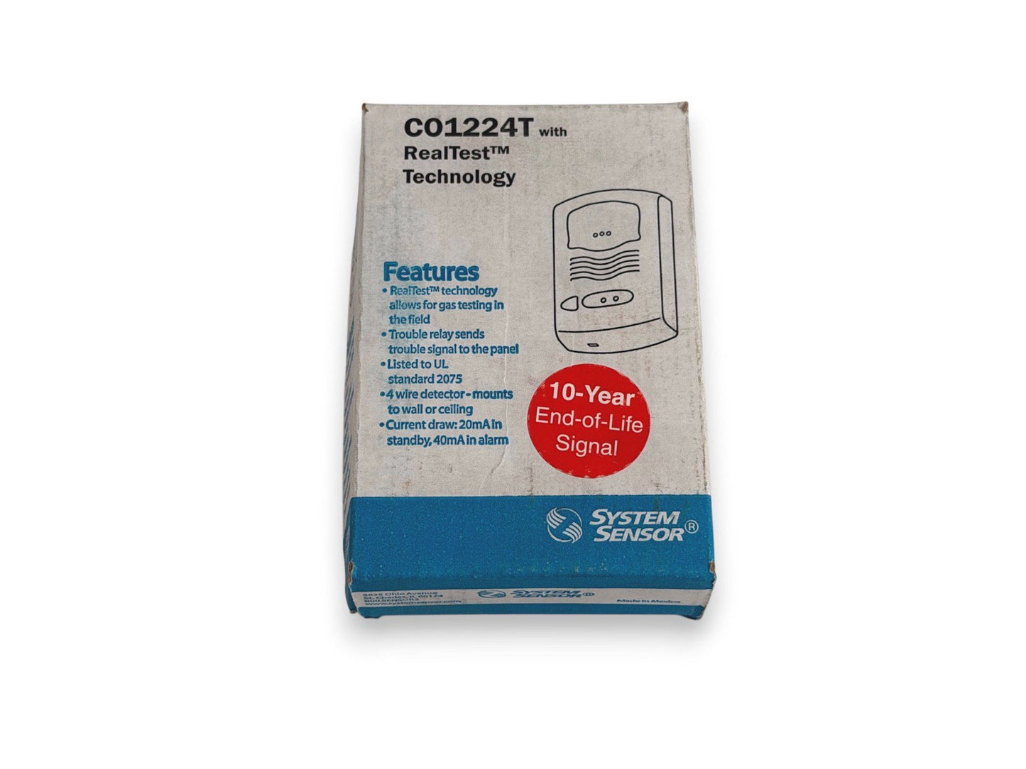 System Sensor CO1224T Carbon Monoxide CO Detector (NEW IN BOX)