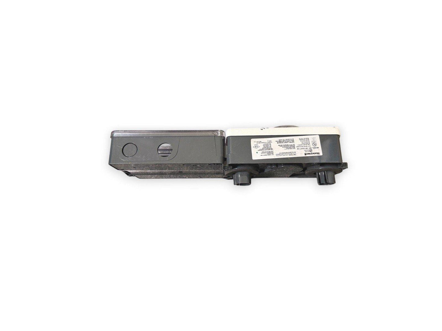 Honeywell fire alarm control module with label, used fire safety equipment
