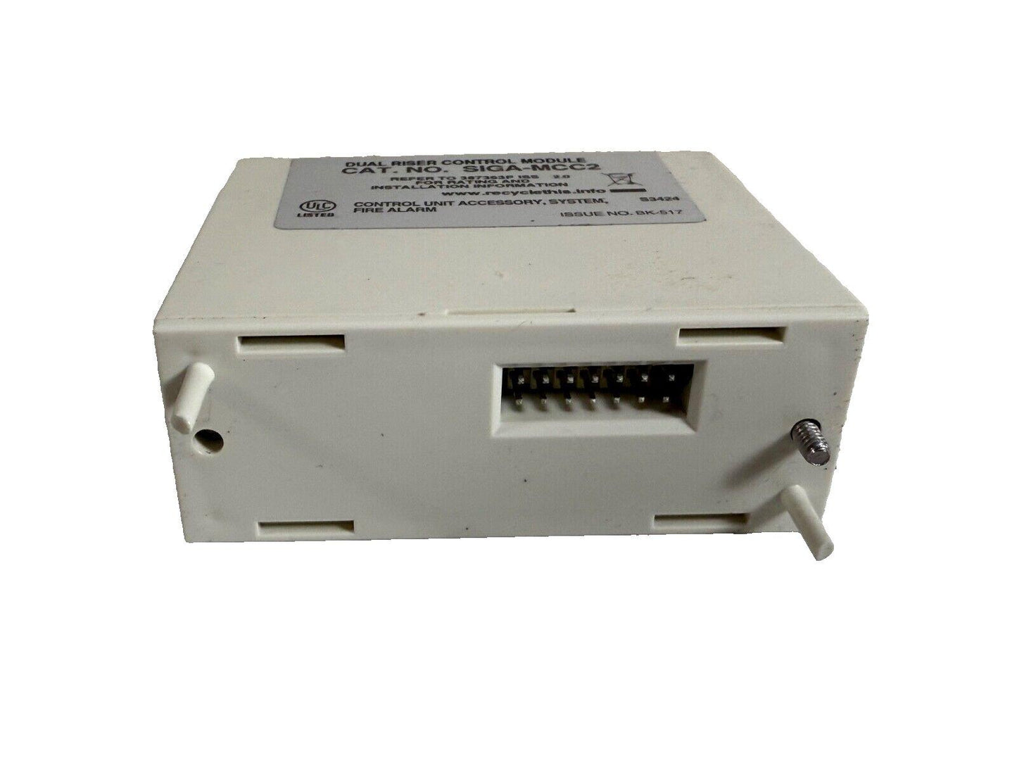 Dual Riser Control Module SIGA-MCC2 for fire alarm systems, UL listed accessory with terminal connectors