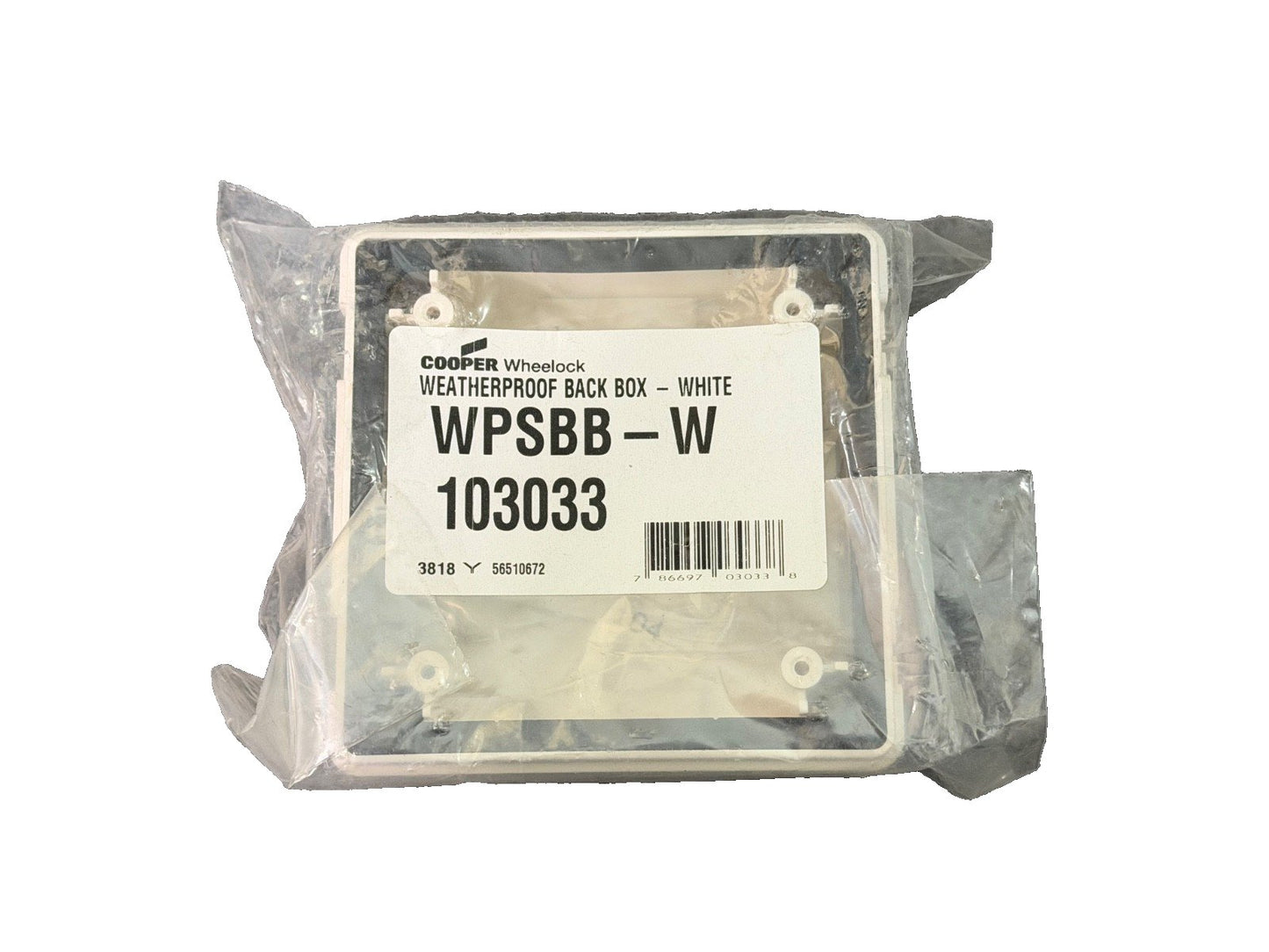Eaton Wheelock WPSBB-W 103033 Weatherproof Back Box White (NEW IN BOX)