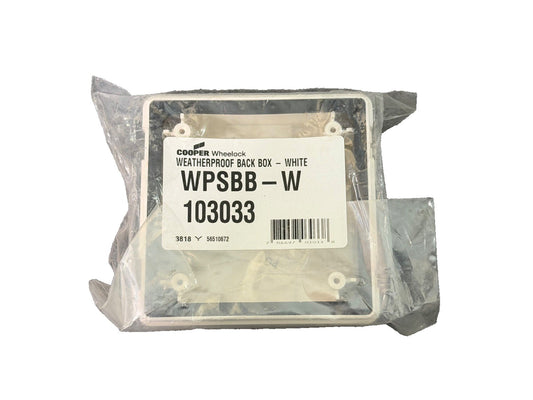 Eaton Wheelock WPSBB-W 103033 Weatherproof Back Box White (NEW IN BOX)
