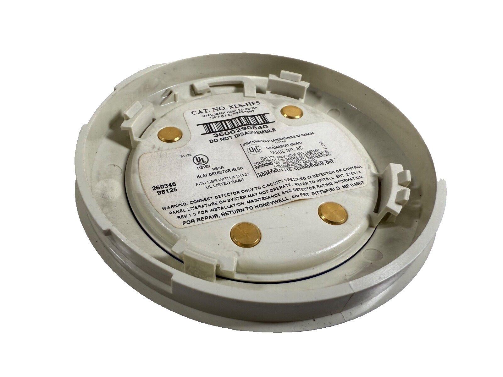 Honeywell XLS-HFS intelligent heat detector with UL listing, fixed temp 136°F, for fire alarm systems