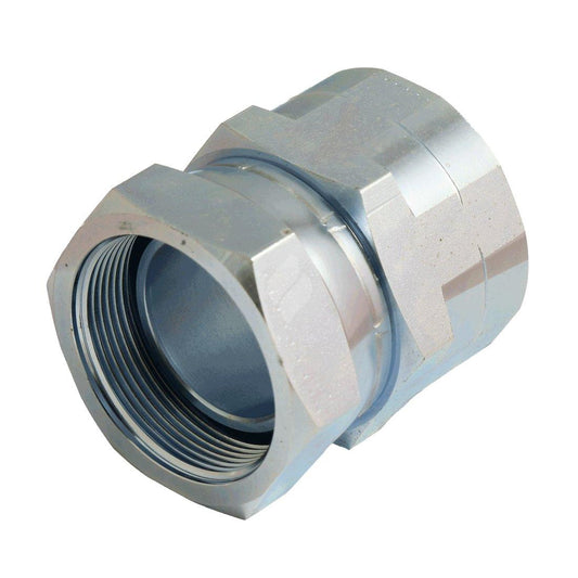 Metal fire alarm conduit fitting with threaded connection for secure wiring installation