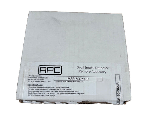 APC (Air Products) MSR-50RKA/R Fire Alarm Duct Detector Remote Assy (NEW IN BOX)