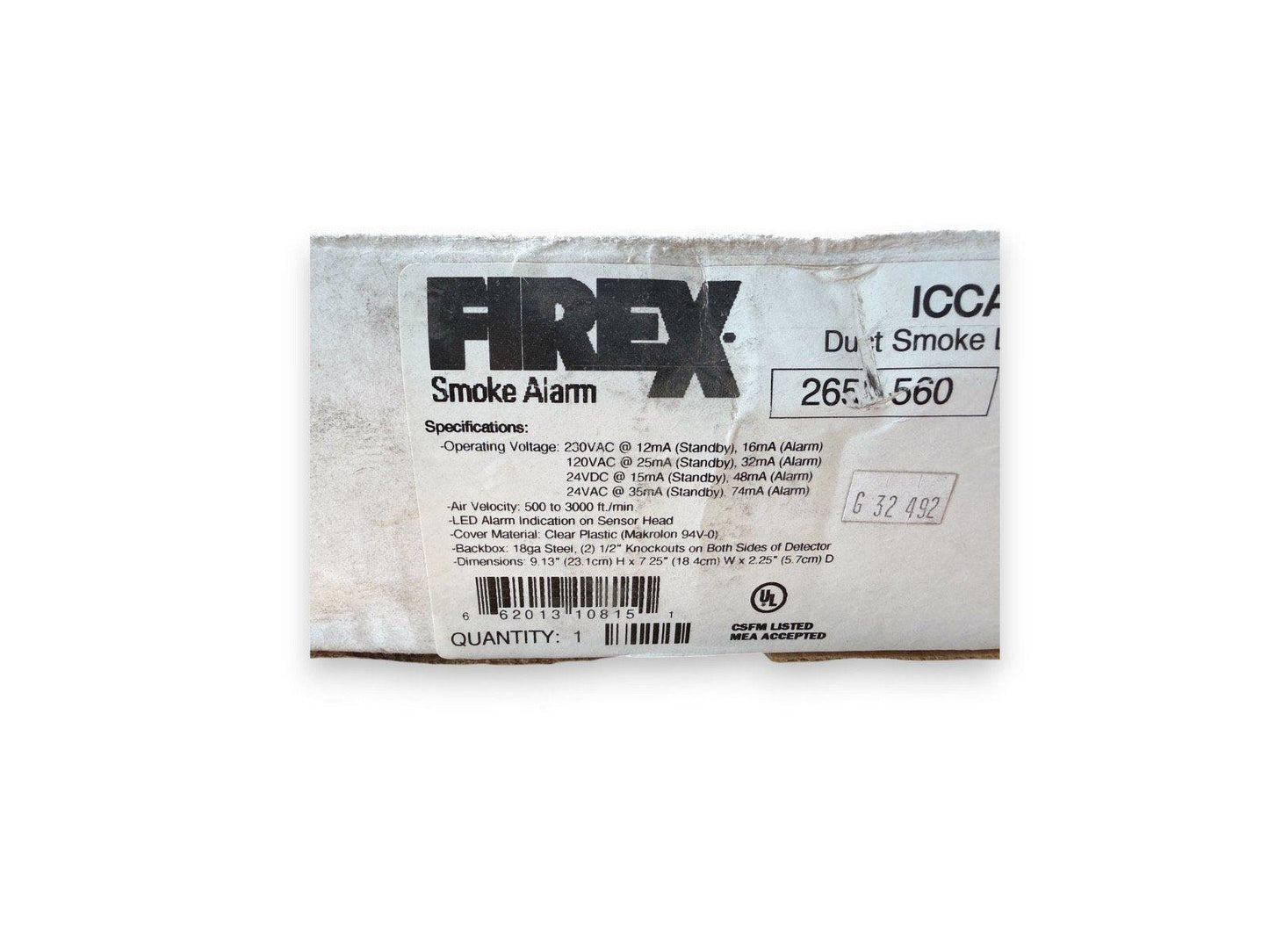 FireX ICCA 2650-560 Duct Smoke Detector (NEW IN BOX)