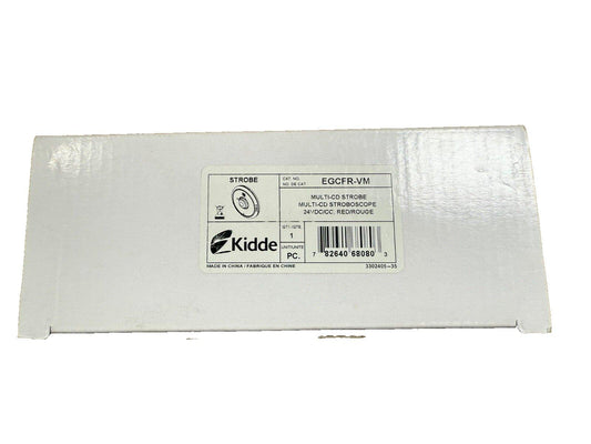 Kidde Multi-CD Strobe EGC-FR-VM fire alarm device, 24V DC, red, made in China