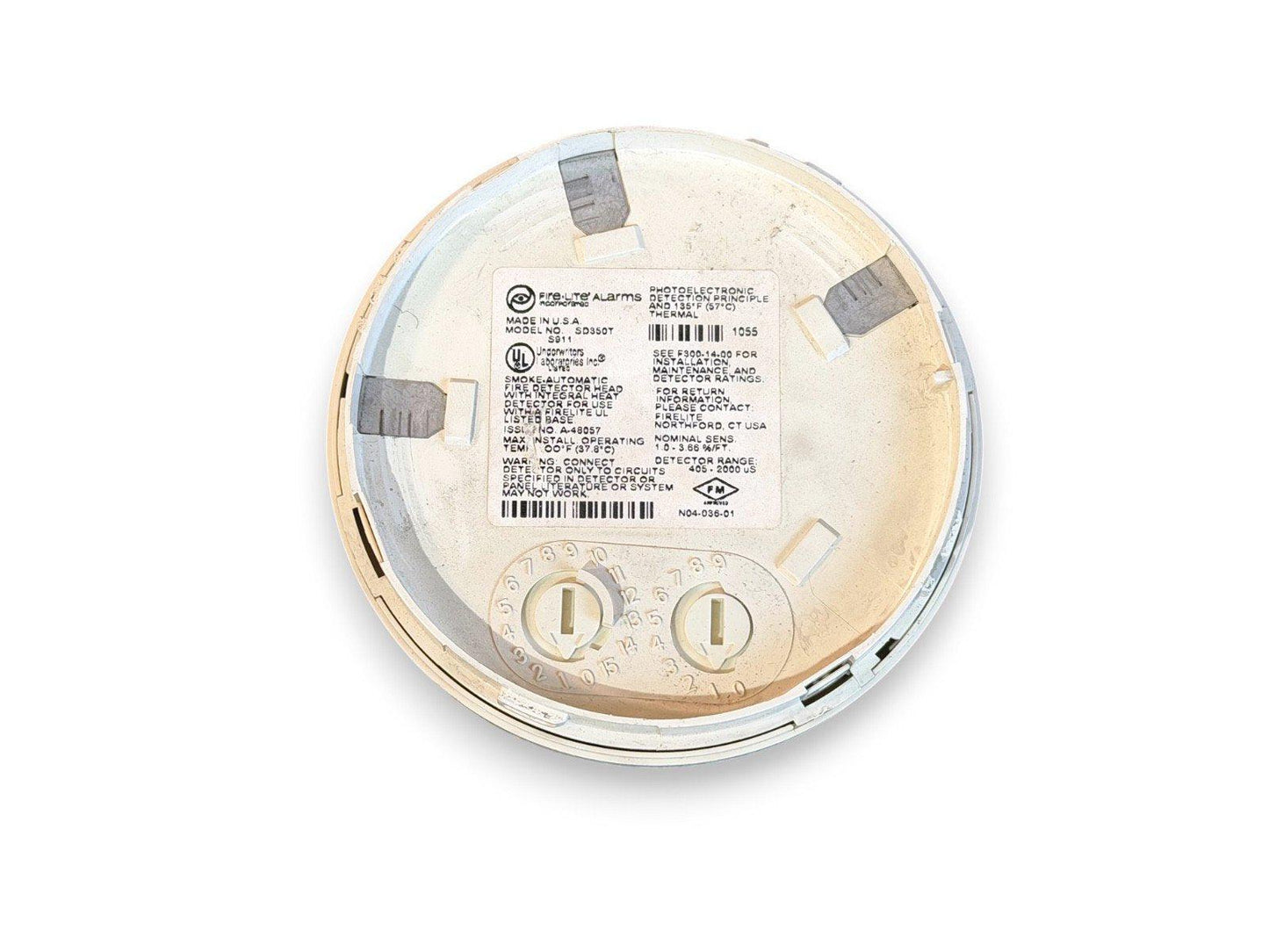 Fire-Lite SD350T smoke detector head with thermal sensor, UL listed, for fire alarm systems