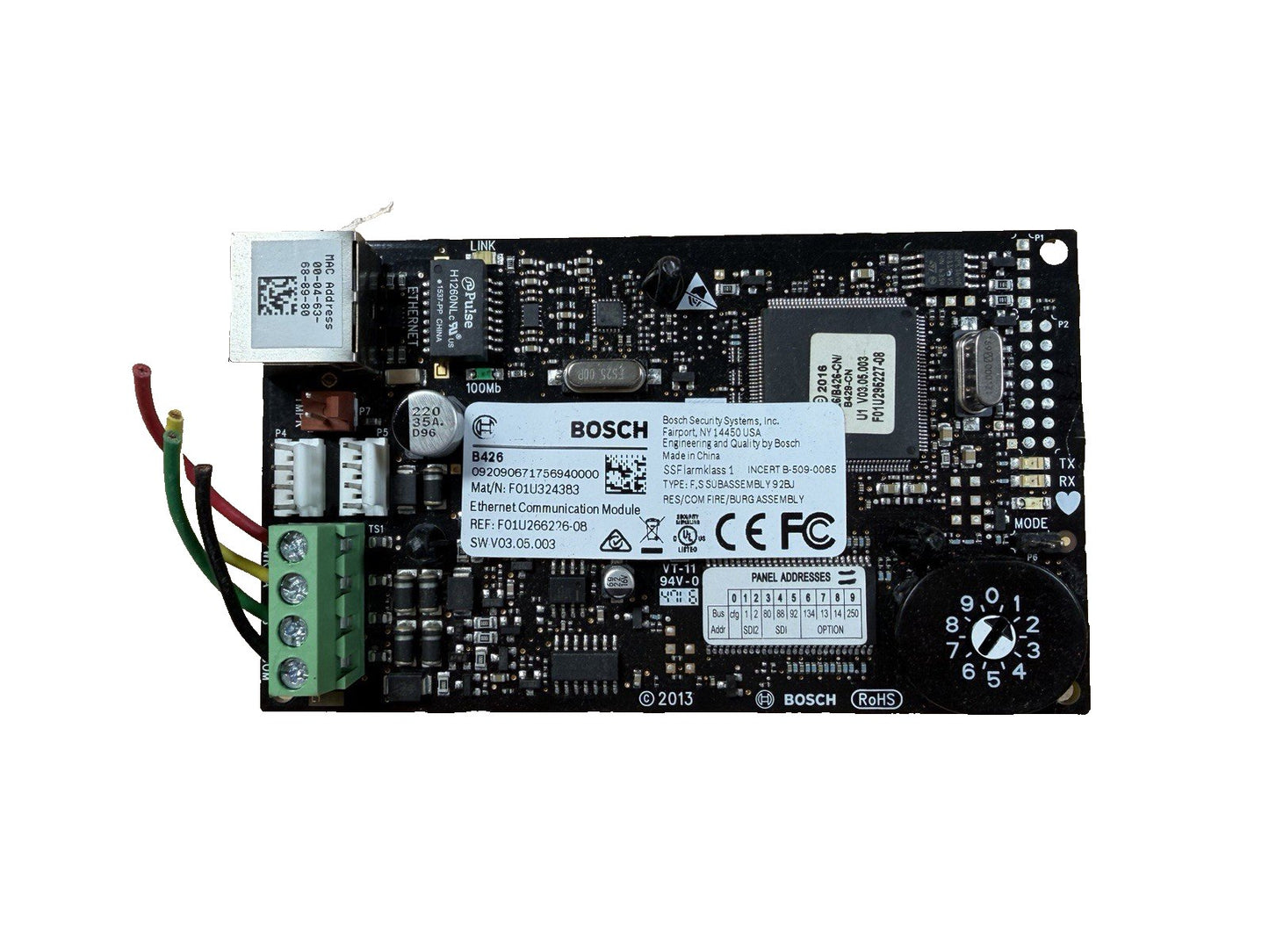 Bosch B426 Conettix Ethernet Communication Module