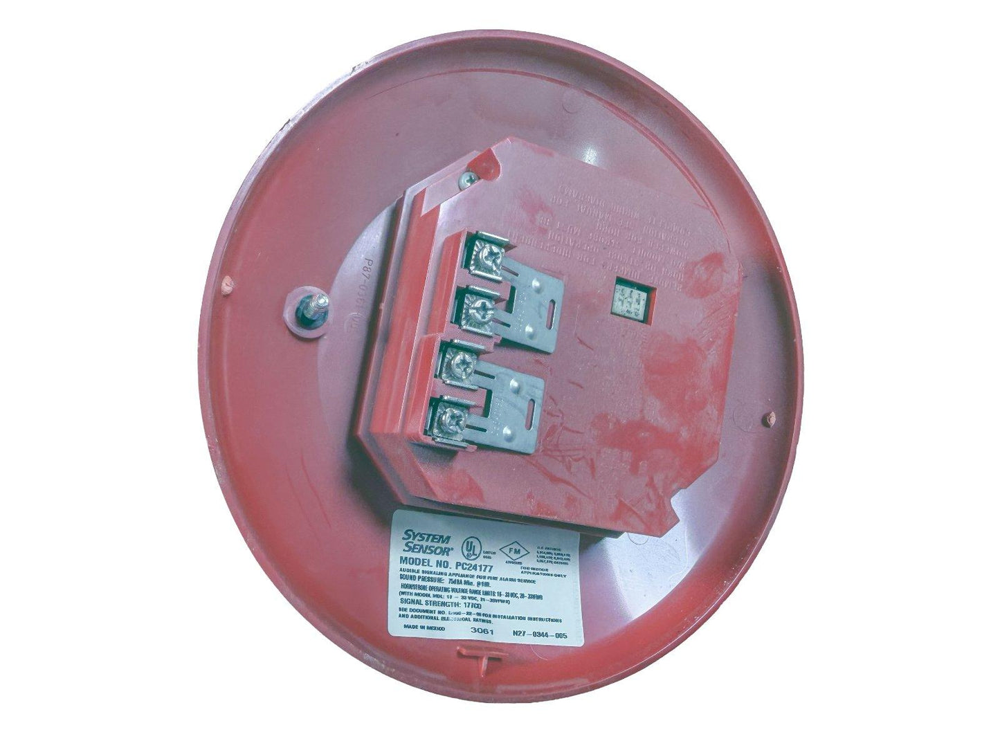 System Sensor PC24177 Fire Alarm Horn Strobe Ceiling Red