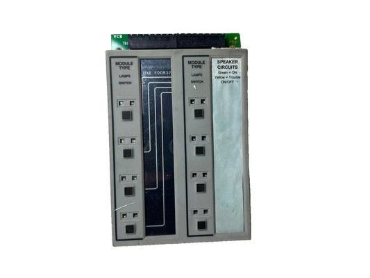 Fire alarm control module with speaker circuits and lamp switches, model UXE F00837