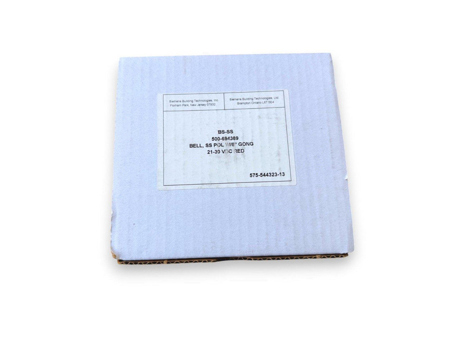 Siemens BS-SS 500-649389 Fire Alarm Bell SS POL W/6" Gong 24VDC Red (NEW IN BOX)
