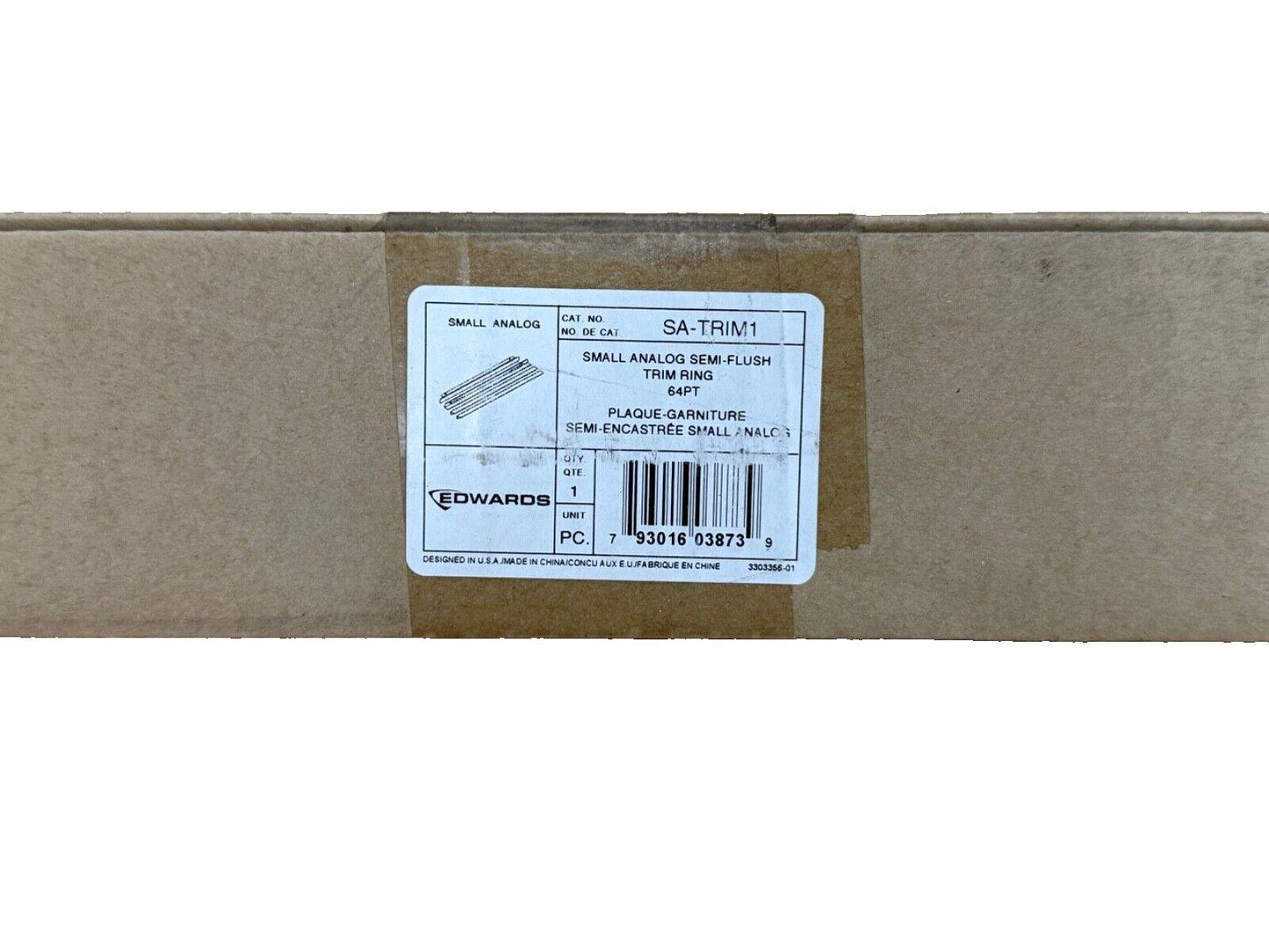 EST Edwards SA-TRIM1 Fire Alarm Small Analog Semi-Flush Trim Ring (NEW IN BOX)