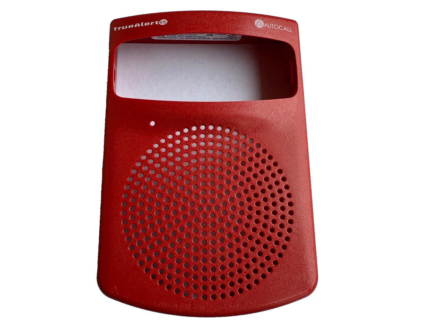 Autocall A49SVC-WRFIRE Fire Alarm TrueAlert ES SVC Cover Wall Red