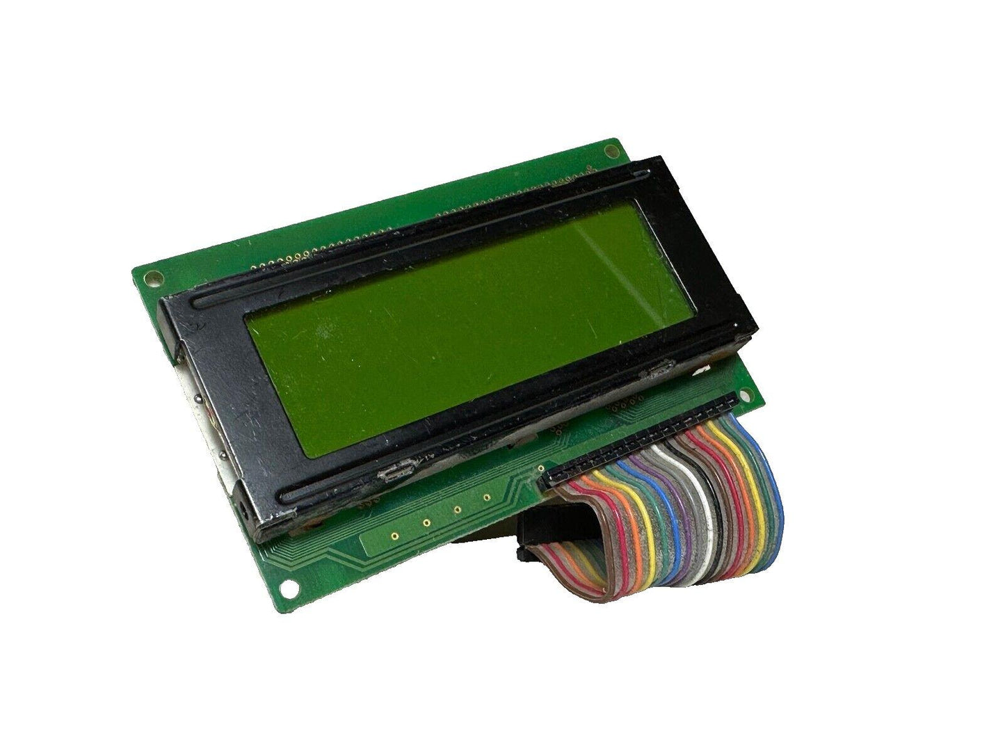 Green LCD display module with ribbon cable for fire alarm systems