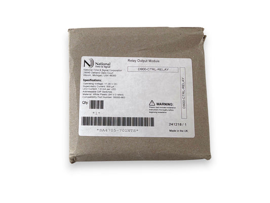 National Time & Signal D900-CTRL-RELAY Relay Output Module (NEW IN BOX)
