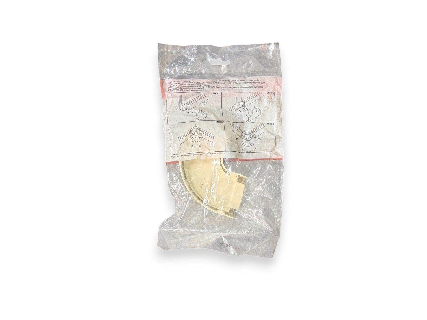 Fire alarm mounting bracket in sealed package with installation diagrams