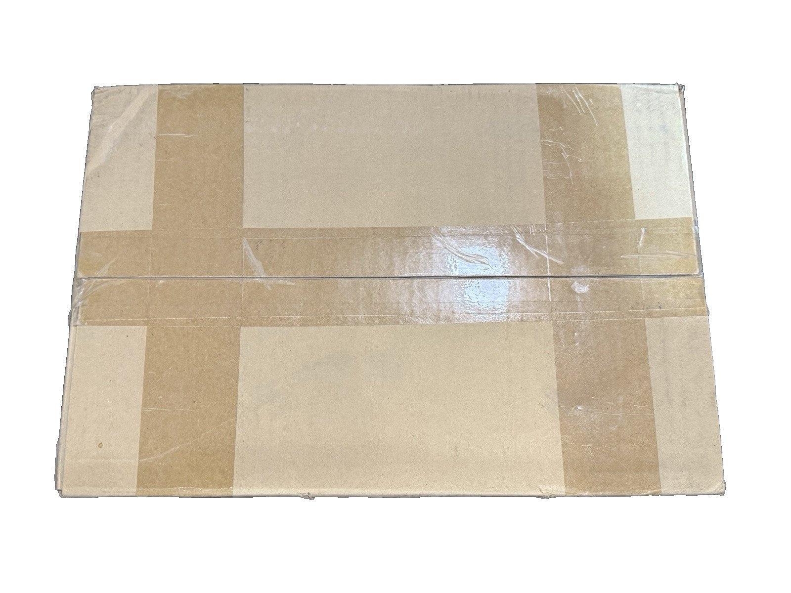 Sealed cardboard box with tape, ready for shipping fire alarm equipment