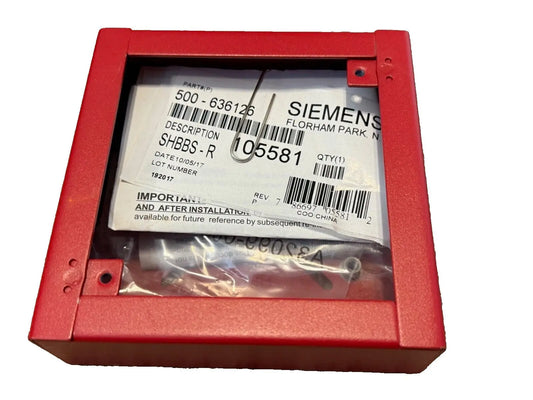 Siemens SHBBS-R 500-636126 Fire Alarm Back Box Red (NEW) Siemens