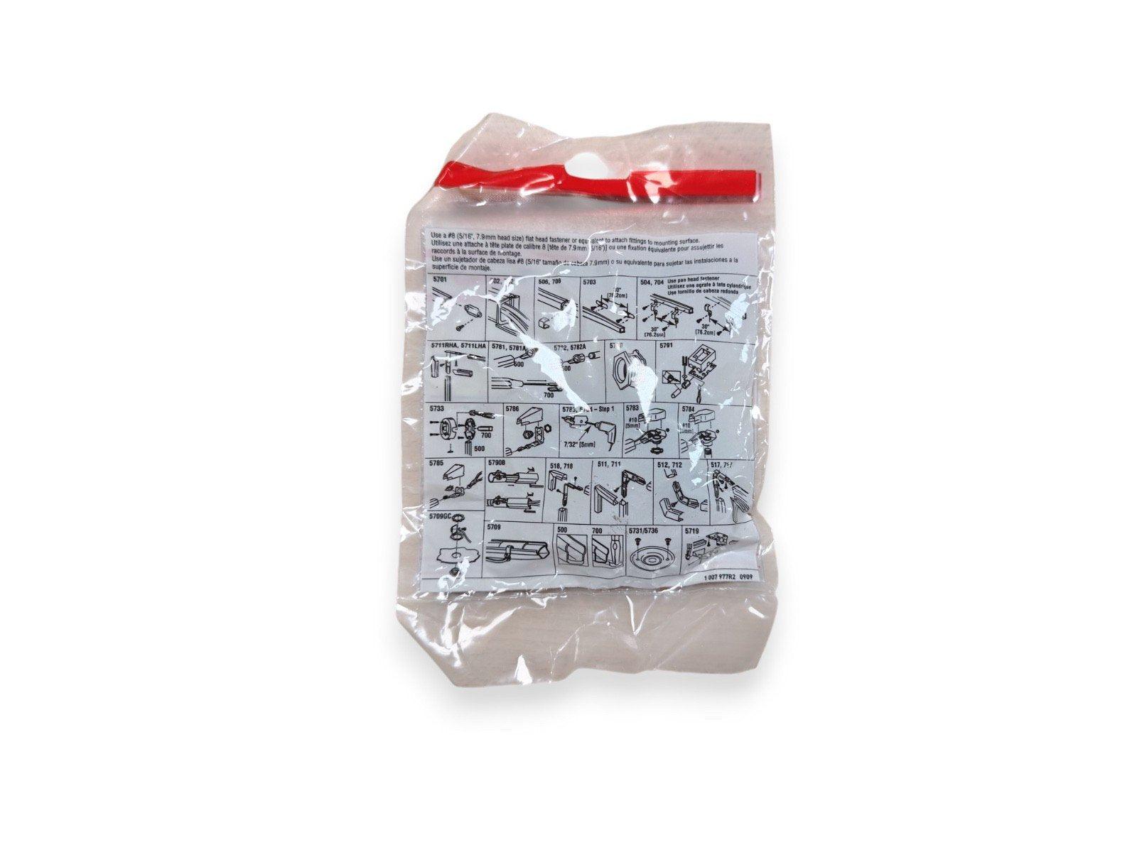 Fire alarm mounting hardware kit with installation diagrams in sealed package