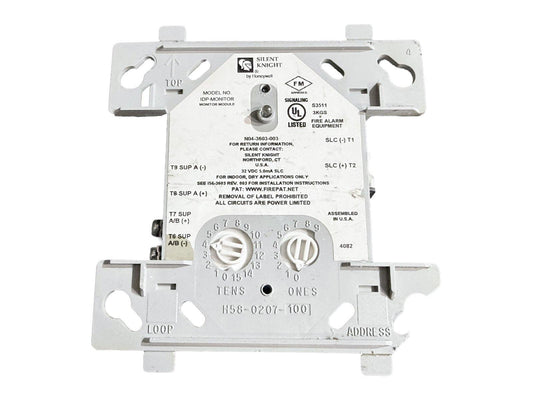 Silent Knight IDP-Monitor fire alarm module with address dials, UL listed, for indoor use