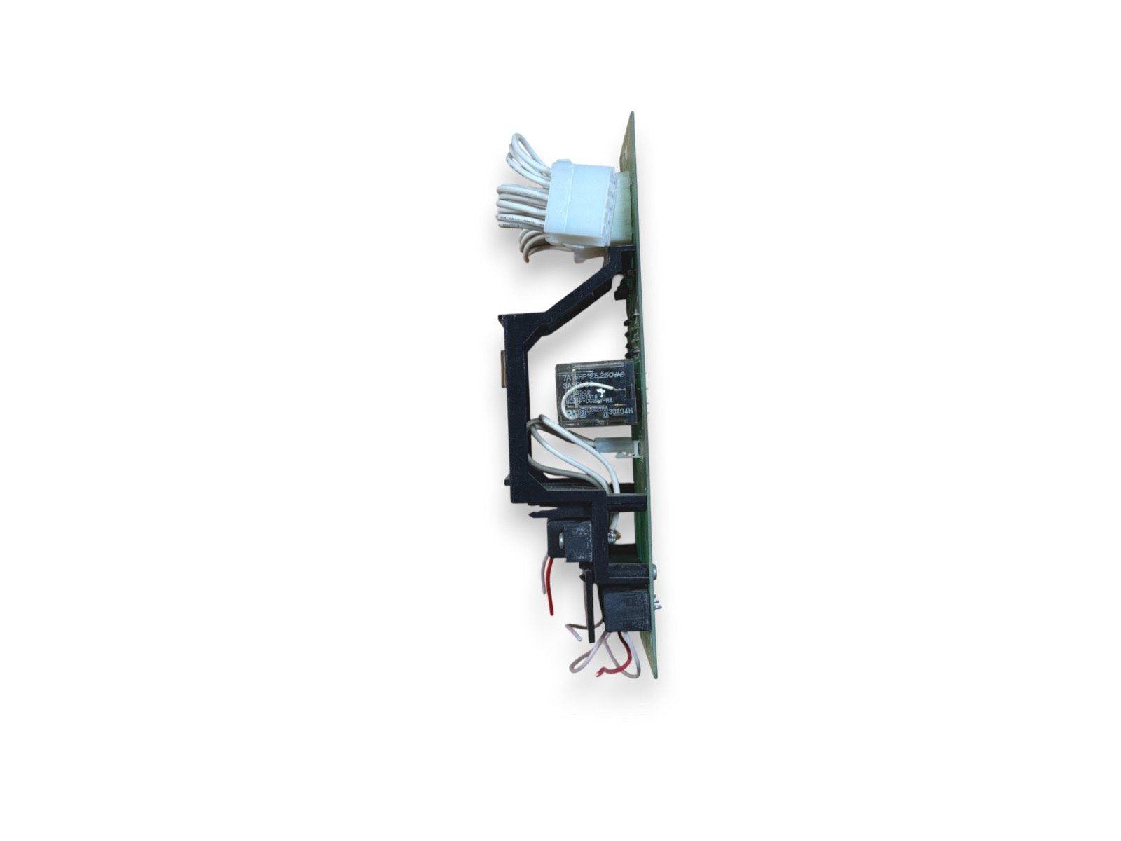 Fire alarm control module with wiring connectors and circuit board components